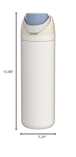 Owala FreeSip - Botella de agua aislada de acero inoxidable con popote para deportes, viajes y escuela, botella de agua deportiva sin BPA, 24 onzas, tropical