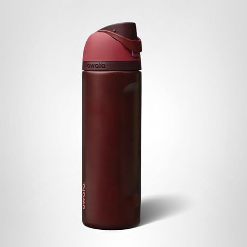 Owala FreeSip - Botella de agua aislada de acero inoxidable con popote para deportes, viajes y escuela, botella de agua deportiva sin BPA, 24 onzas, tropical