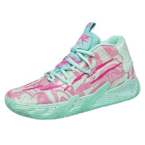 Zapatos de baloncesto de caña alta con cordones para hombre, estilo chino, transpirables, antideslizantes, zapatillas deportivas para exteriores con amortiguación, zapatos de entrenamiento