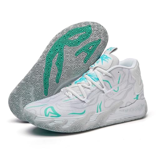 Mens Multicolor High Top Basketball Shoes Non-Slip Breathable Running Shoes Fahsion Lightweight Outdoor Gym Sneakers
