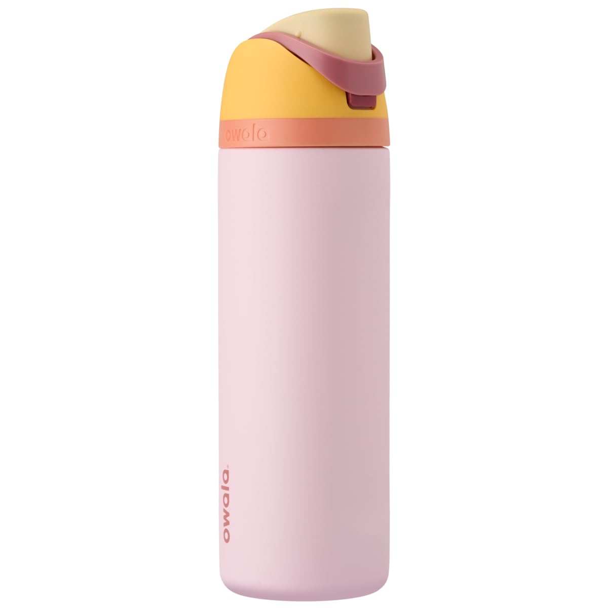 Owala FreeSip - Botella de agua aislada de acero inoxidable con popote para deportes, viajes y escuela, botella de agua deportiva sin BPA, 24 onzas, tropical