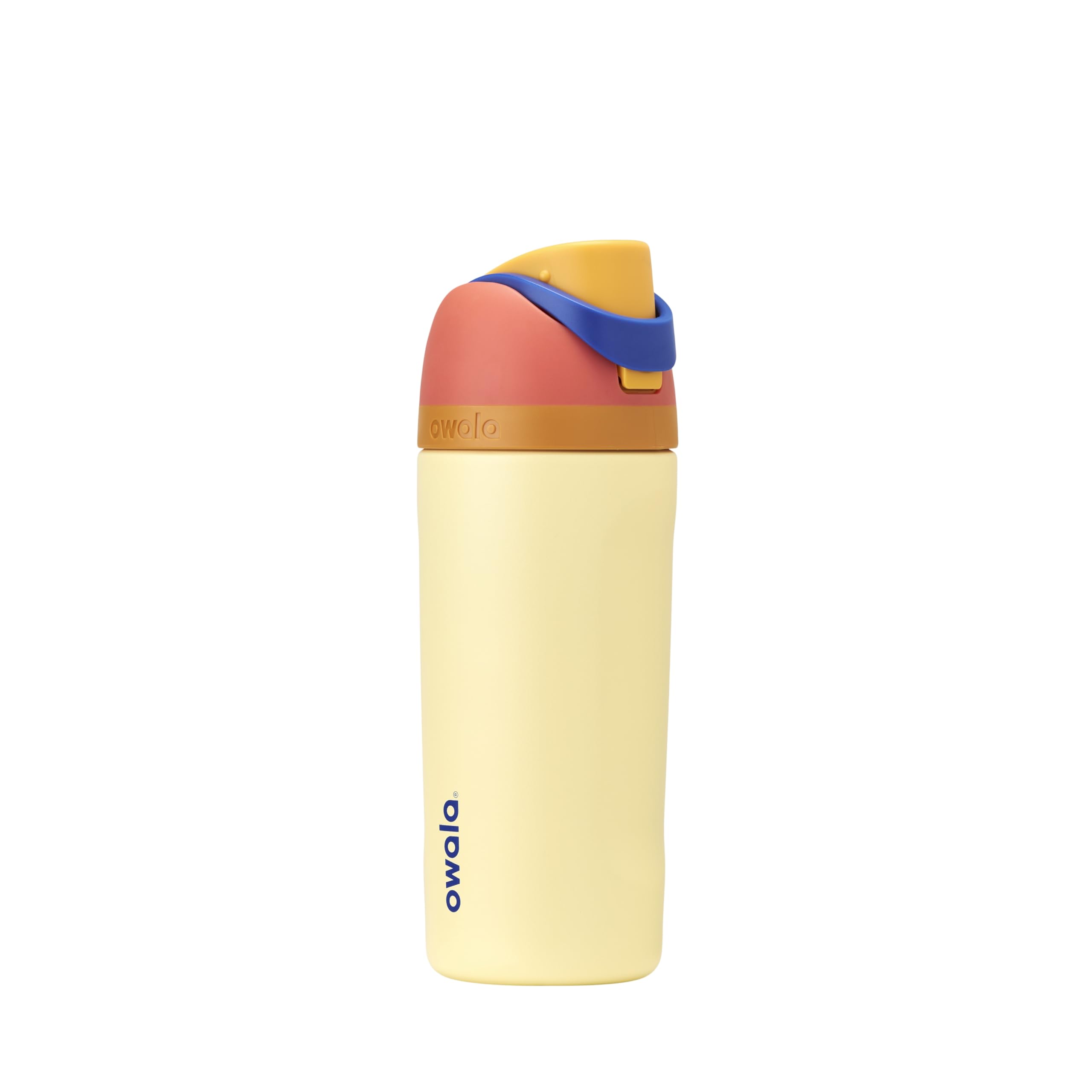 Owala FreeSip - Botella de agua aislada de acero inoxidable con popote para deportes, viajes y escuela, botella de agua deportiva sin BPA, 24 onzas, tropical