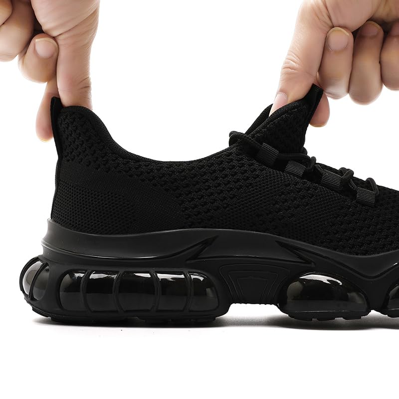 Men's Walking Running Shoes Sneakers Athletic Non Slip On Sports Tennis Fitness Shoes Casual Workout Lightweight Breathable Trainers Gym Fashion Mesh Soft Comfortable Shoe