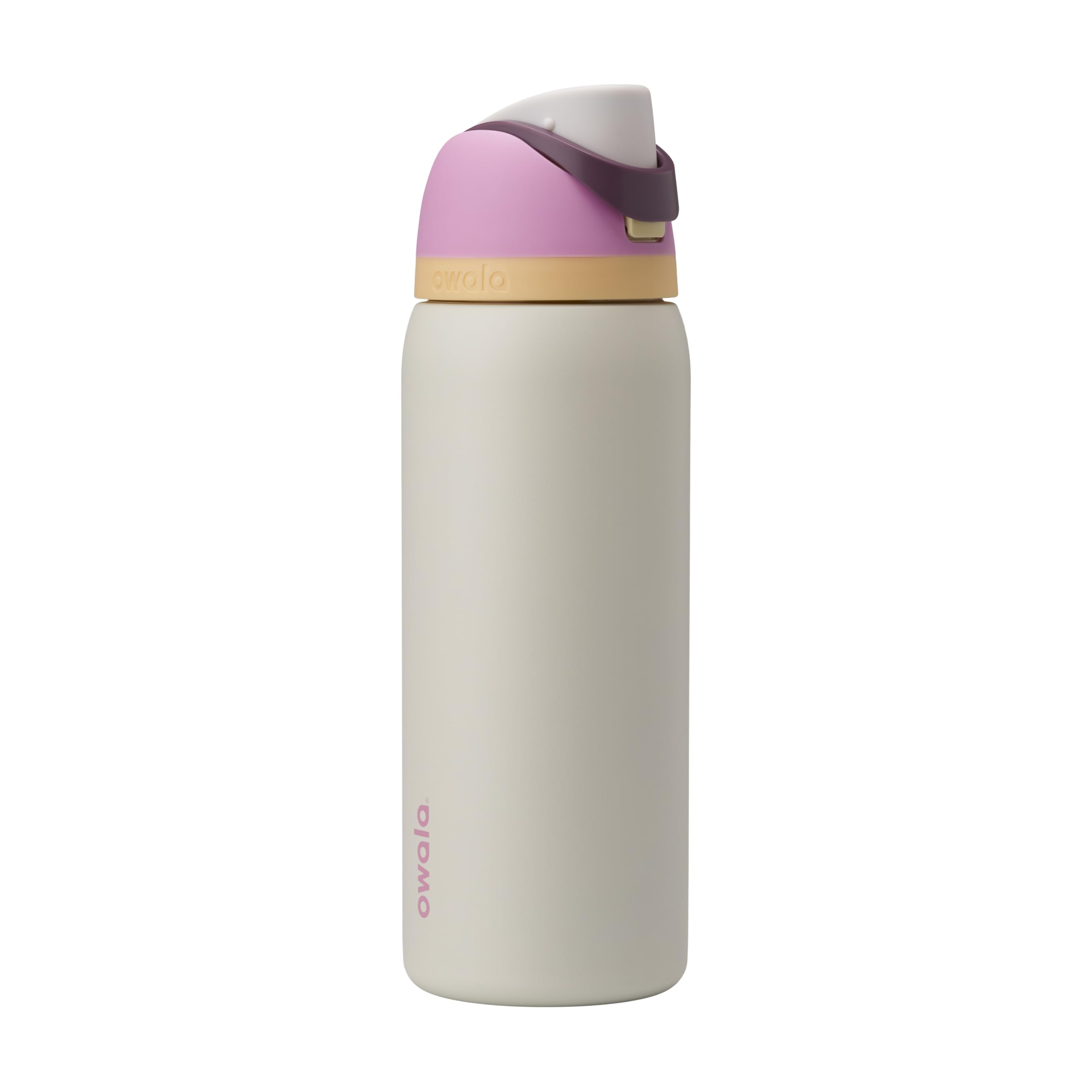 Owala FreeSip - Botella de agua aislada de acero inoxidable con popote para deportes, viajes y escuela, botella de agua deportiva sin BPA, 24 onzas, tropical