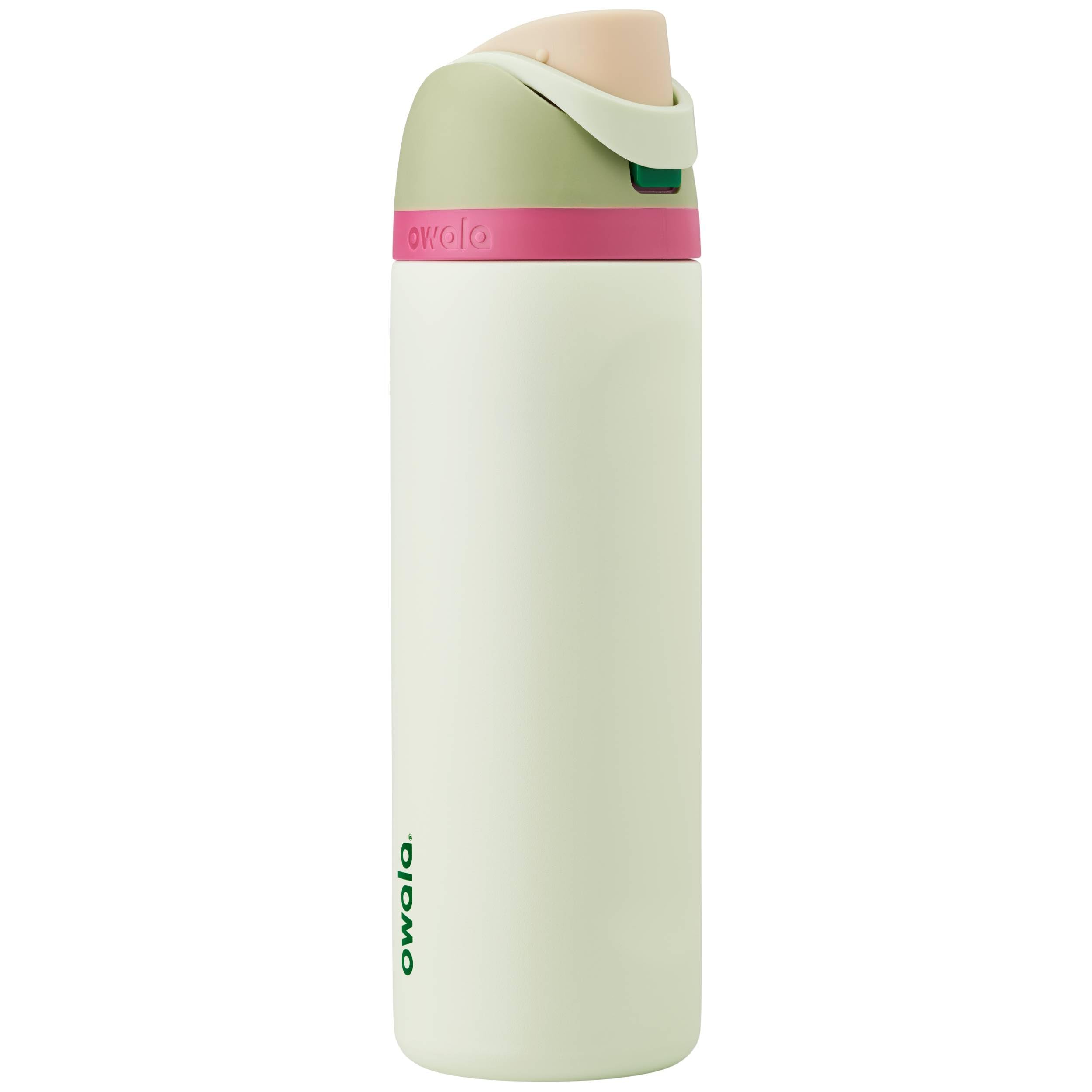 Owala FreeSip - Botella de agua aislada de acero inoxidable con popote para deportes, viajes y escuela, botella de agua deportiva sin BPA, 24 onzas, tropical