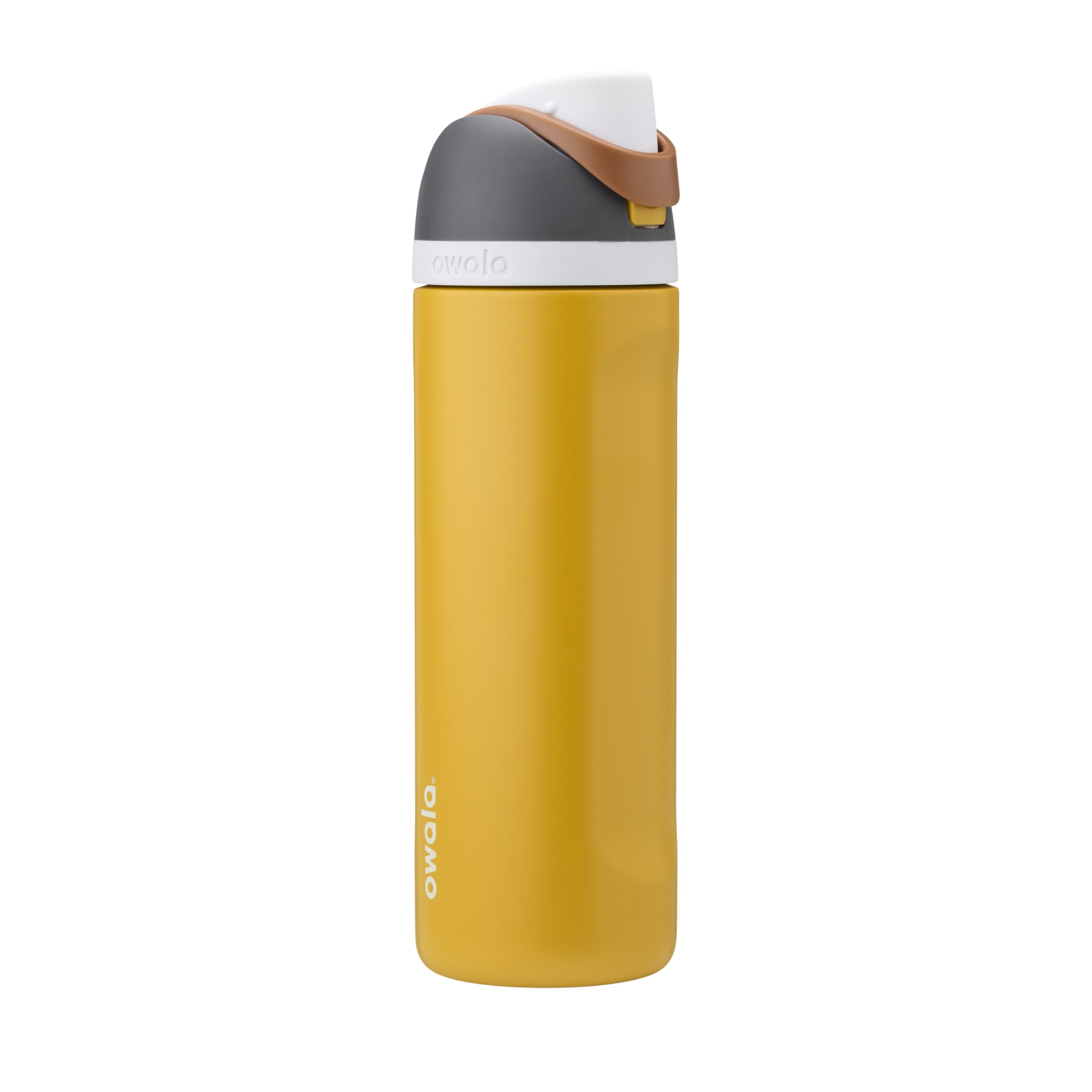 Owala FreeSip - Botella de agua aislada de acero inoxidable con popote para deportes, viajes y escuela, botella de agua deportiva sin BPA, 24 onzas, tropical