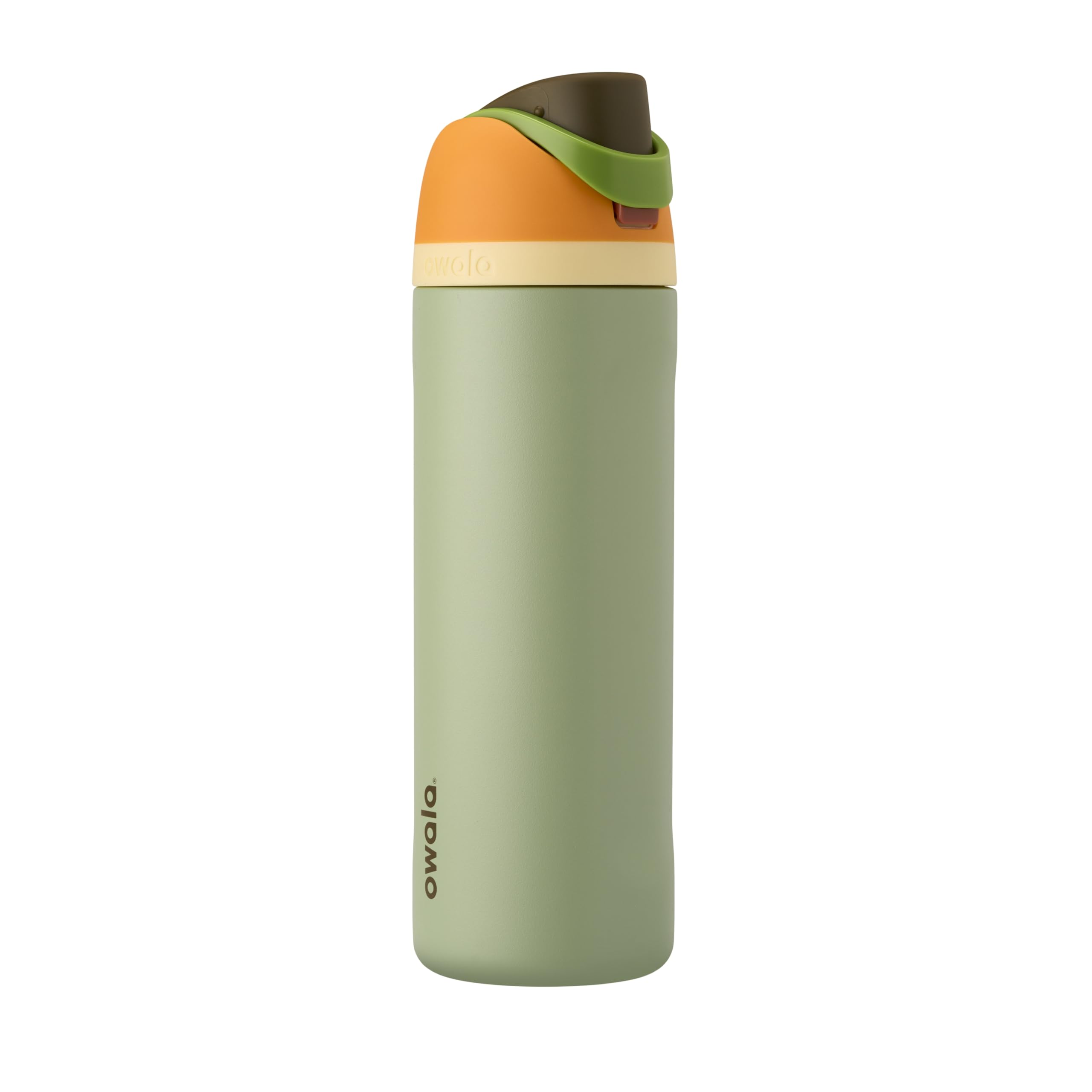 Owala FreeSip - Botella de agua aislada de acero inoxidable con popote para deportes, viajes y escuela, botella de agua deportiva sin BPA, 24 onzas, tropical