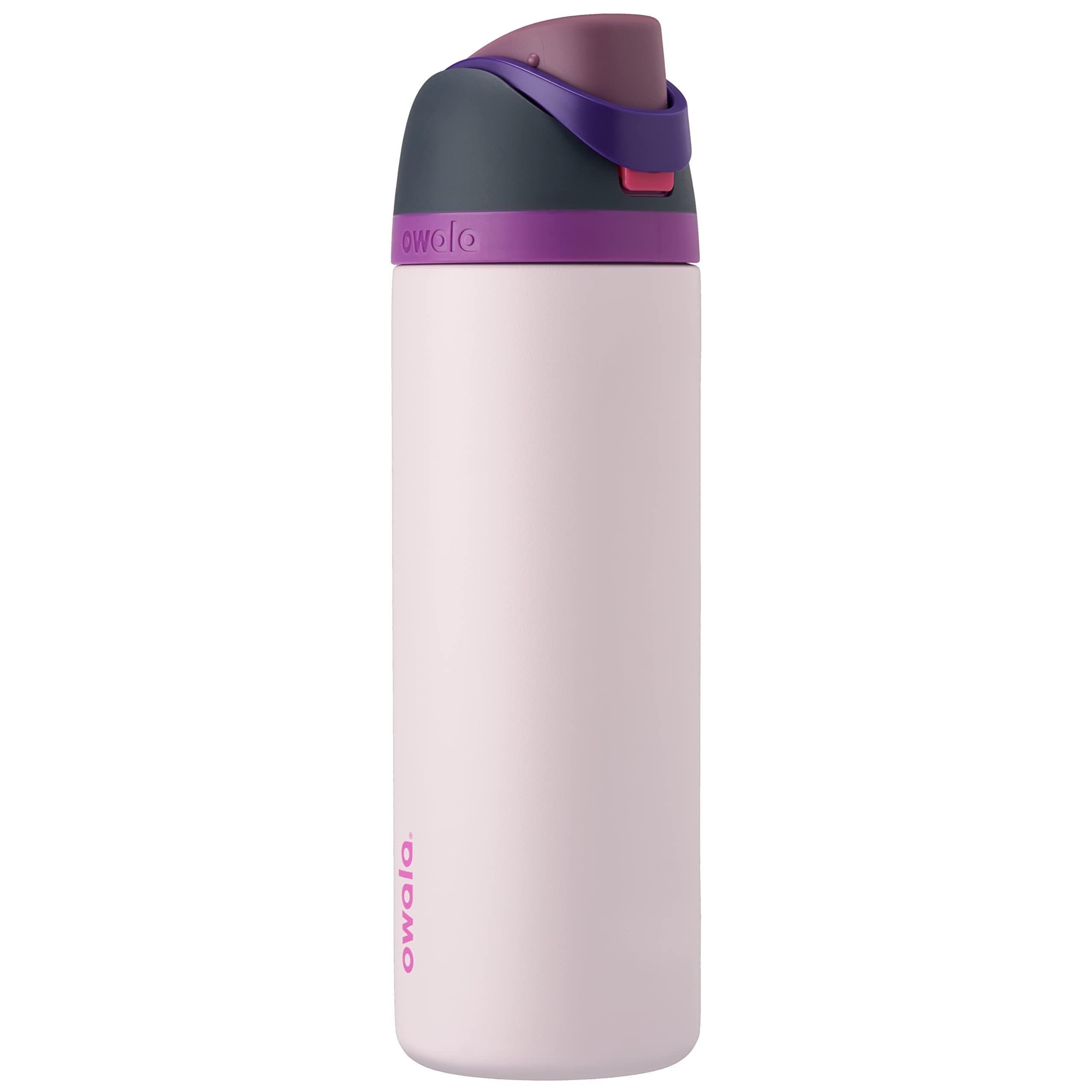 Owala FreeSip - Botella de agua aislada de acero inoxidable con popote para deportes, viajes y escuela, botella de agua deportiva sin BPA, 24 onzas, tropical