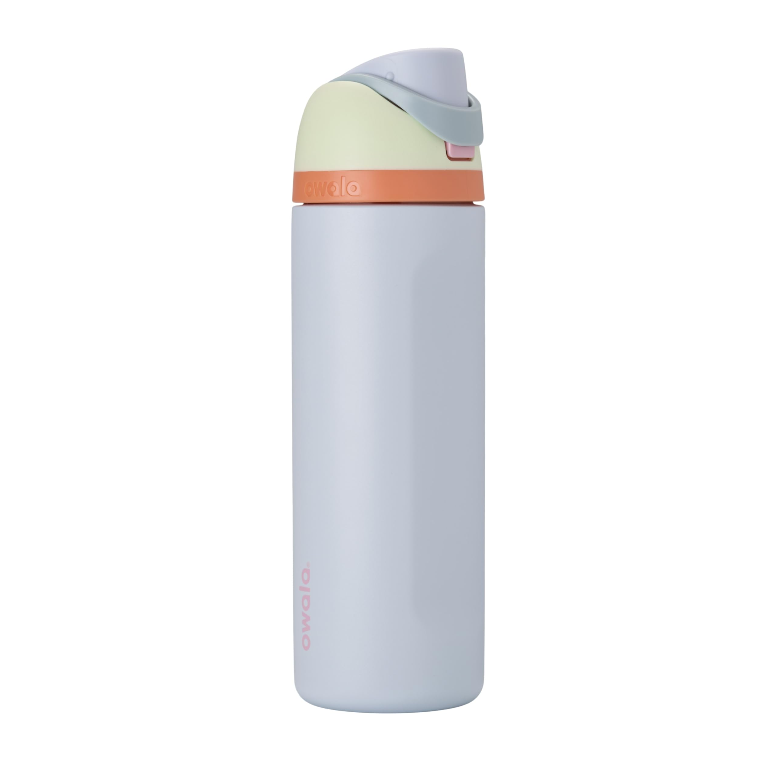 Owala FreeSip - Botella de agua aislada de acero inoxidable con popote para deportes, viajes y escuela, botella de agua deportiva sin BPA, 24 onzas, tropical