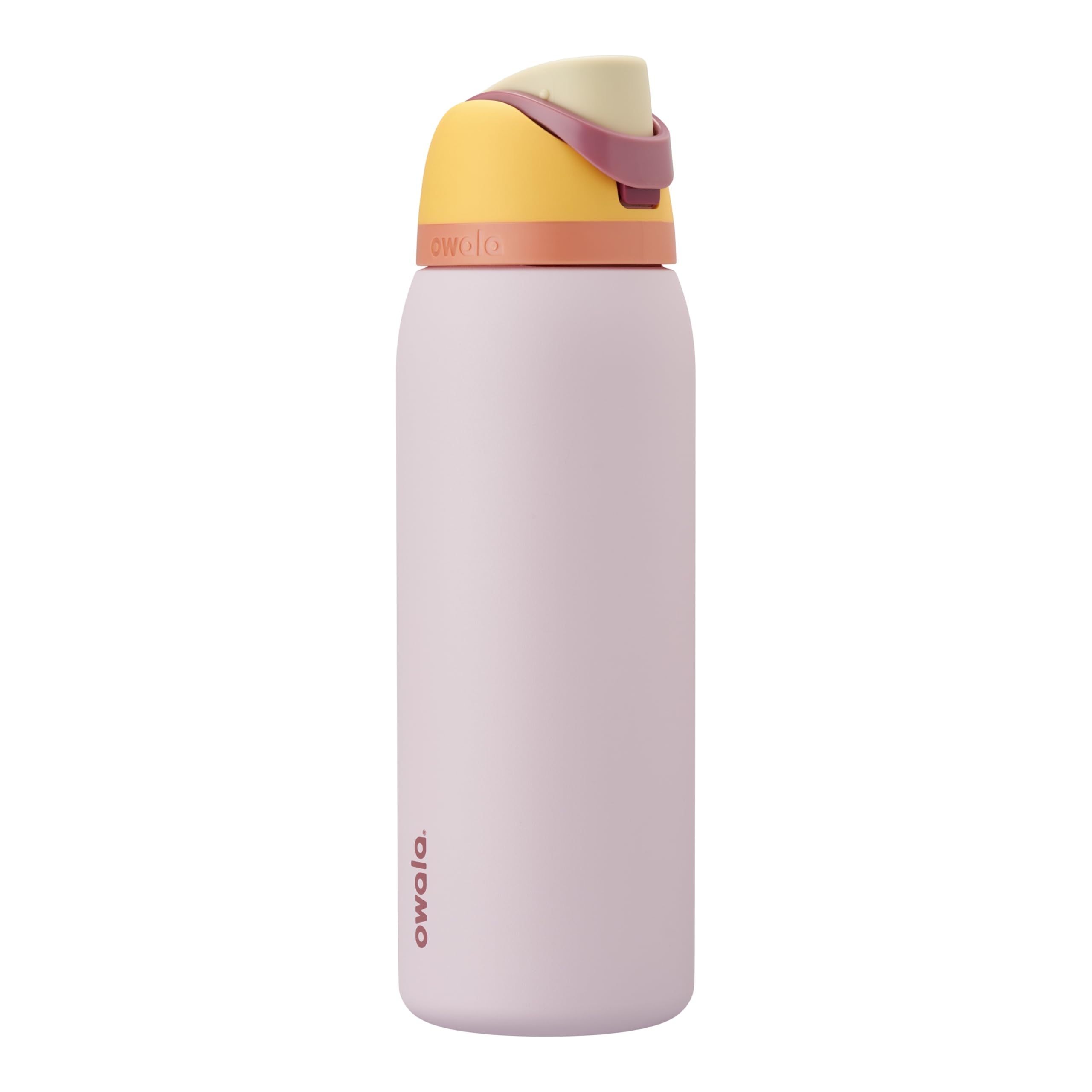 Owala FreeSip - Botella de agua aislada de acero inoxidable con popote para deportes, viajes y escuela, botella de agua deportiva sin BPA, 24 onzas, tropical