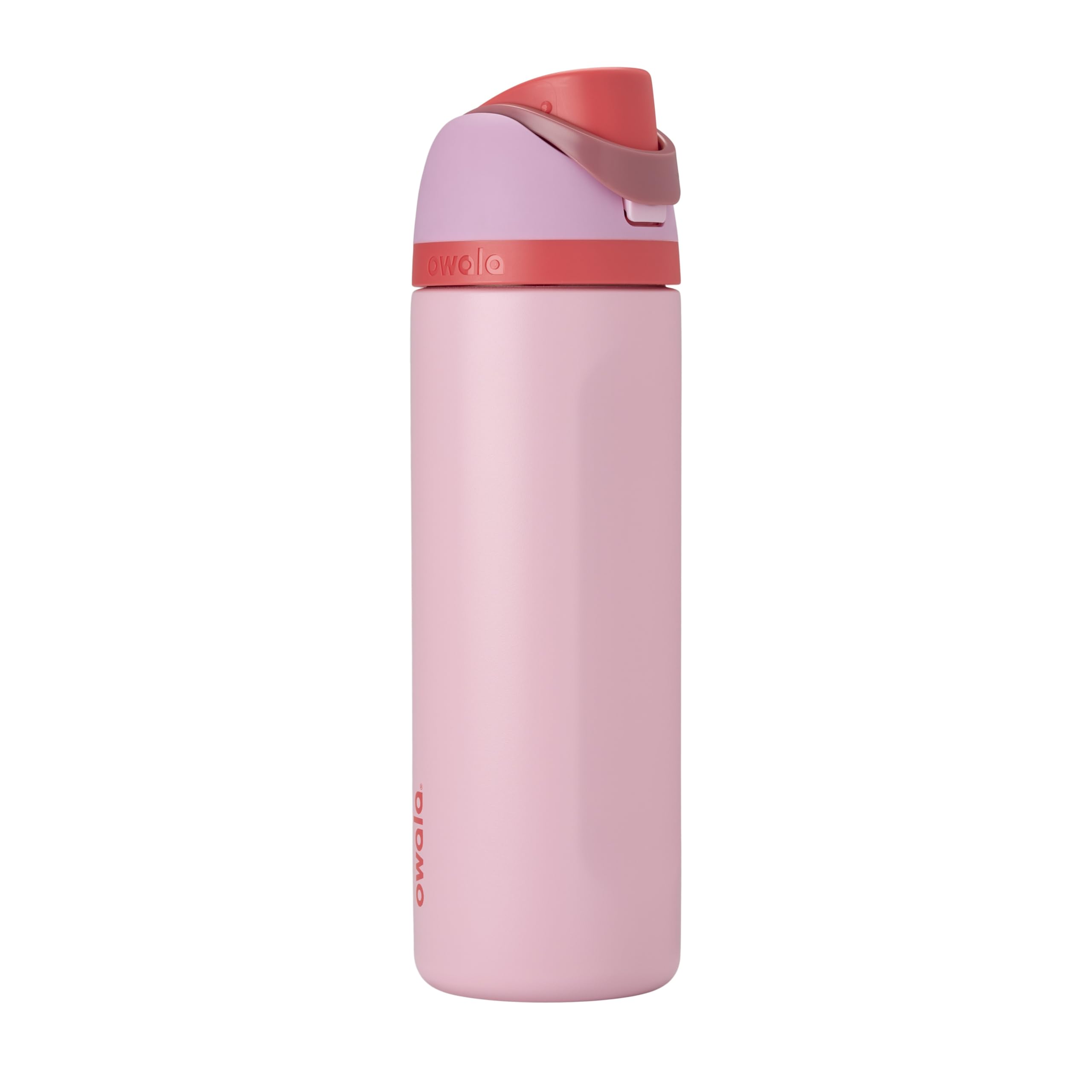 Owala FreeSip - Botella de agua aislada de acero inoxidable con popote para deportes, viajes y escuela, botella de agua deportiva sin BPA, 24 onzas, tropical