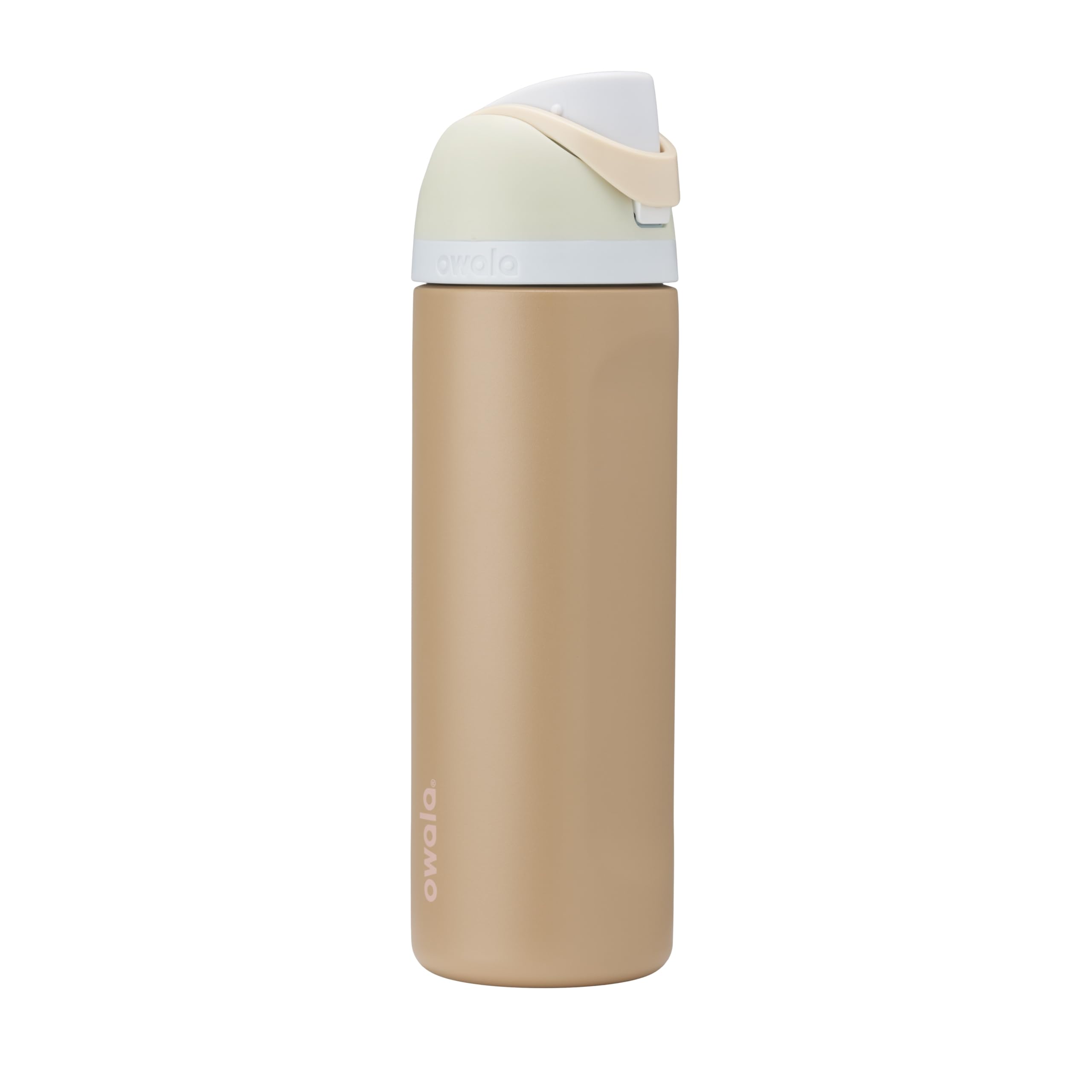 Owala FreeSip - Botella de agua aislada de acero inoxidable con popote para deportes, viajes y escuela, botella de agua deportiva sin BPA, 24 onzas, tropical