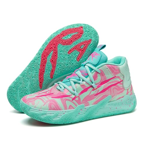 Mens Multicolor High Top Basketball Shoes Non-Slip Breathable Running Shoes Fahsion Lightweight Outdoor Gym Sneakers