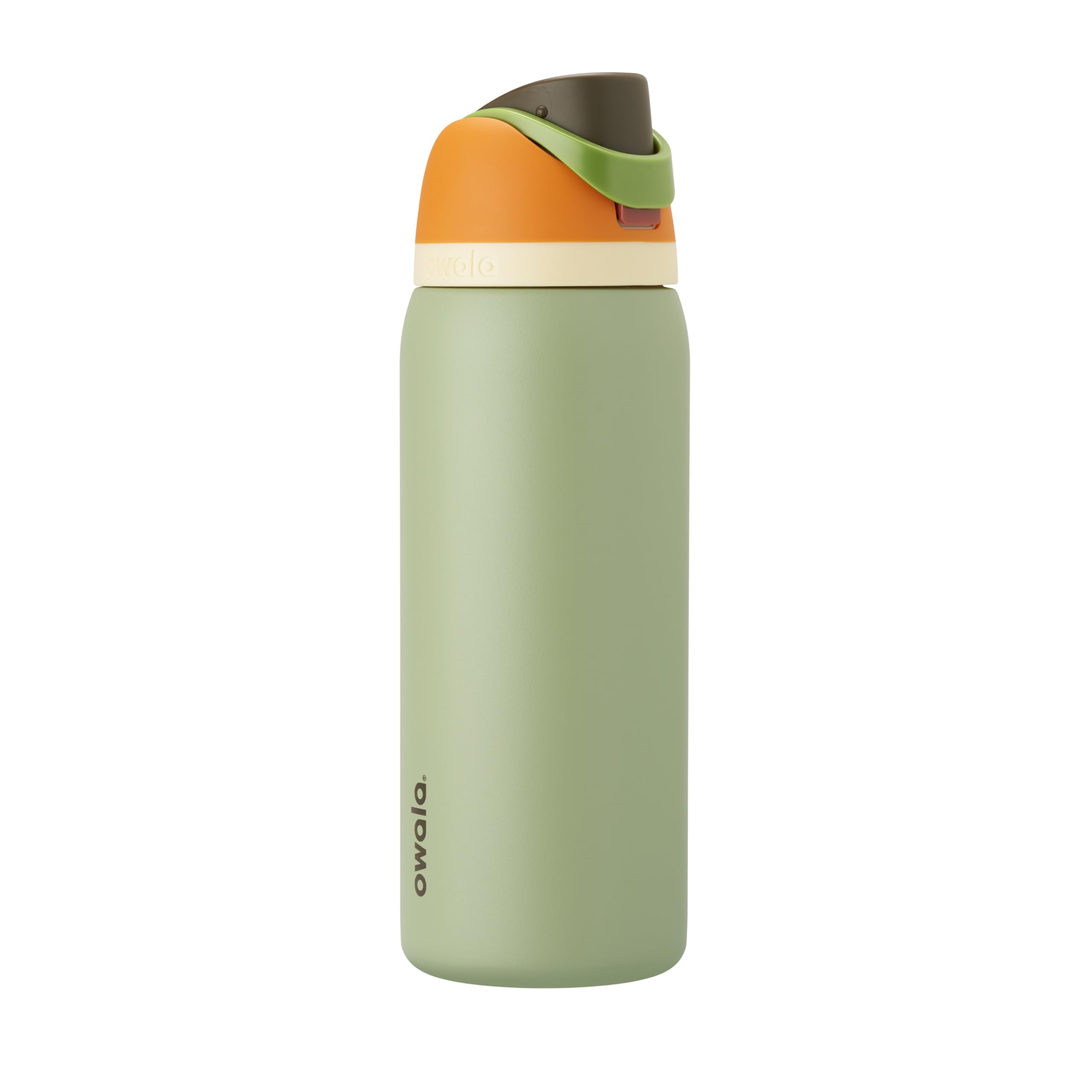 Owala FreeSip - Botella de agua aislada de acero inoxidable con popote para deportes, viajes y escuela, botella de agua deportiva sin BPA, 24 onzas, tropical