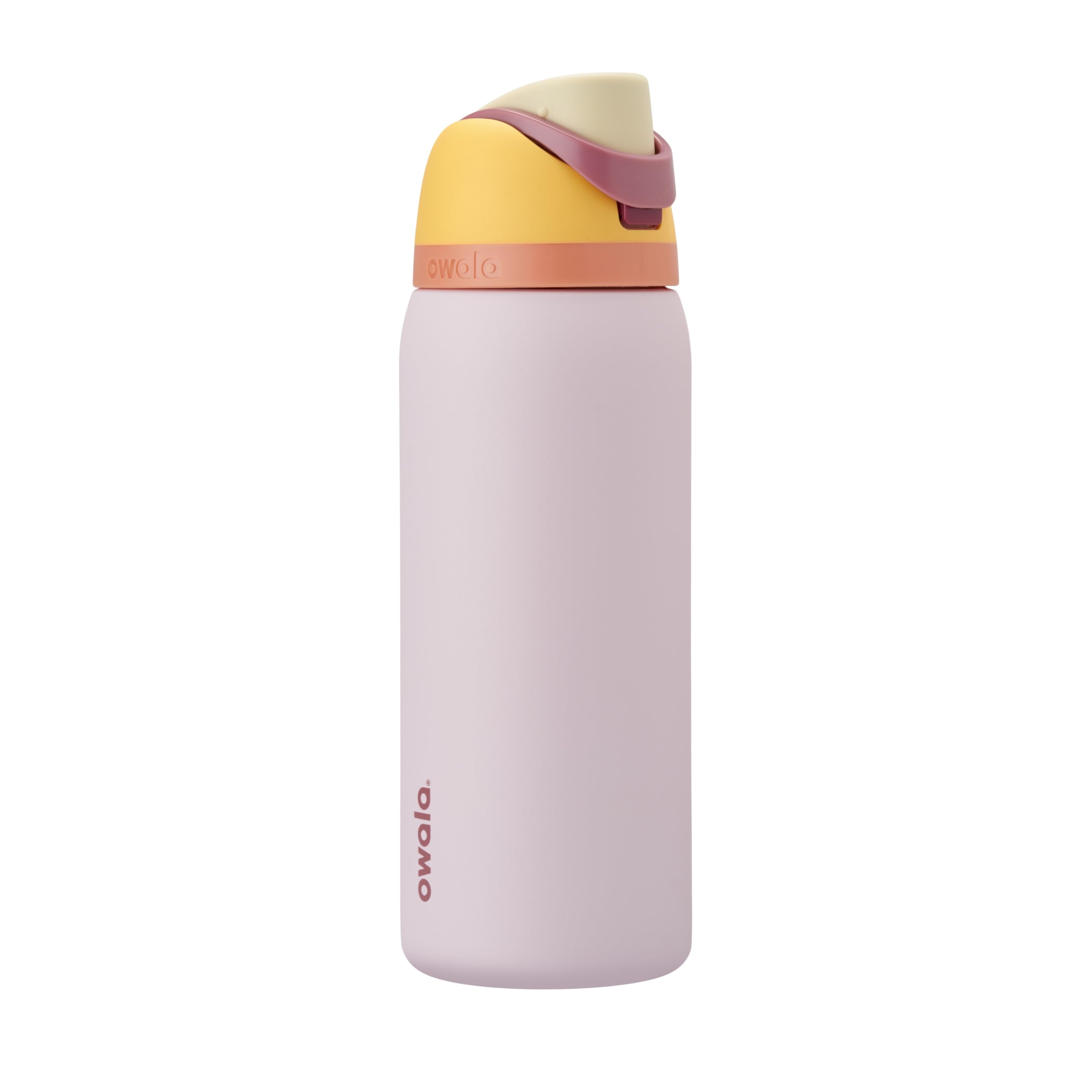 Owala FreeSip - Botella de agua aislada de acero inoxidable con popote para deportes, viajes y escuela, botella de agua deportiva sin BPA, 24 onzas, tropical