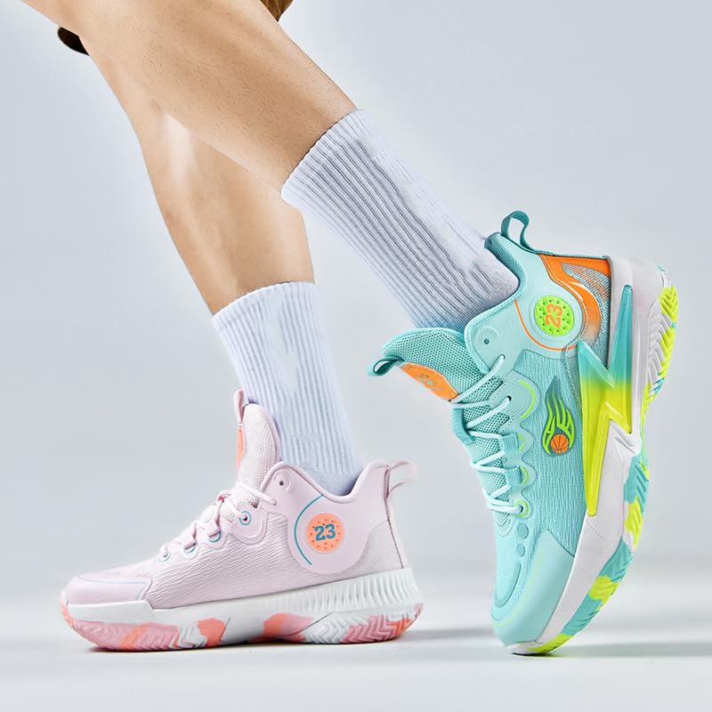 Zapatos de baloncesto para mujer y hombre, transpirables, cómodos, de voleibol, a la moda, antideslizantes, para deportes al aire libre para mujer y hombre
