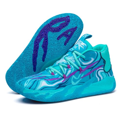 Mens Multicolor High Top Basketball Shoes Non-Slip Breathable Running Shoes Fahsion Lightweight Outdoor Gym Sneakers