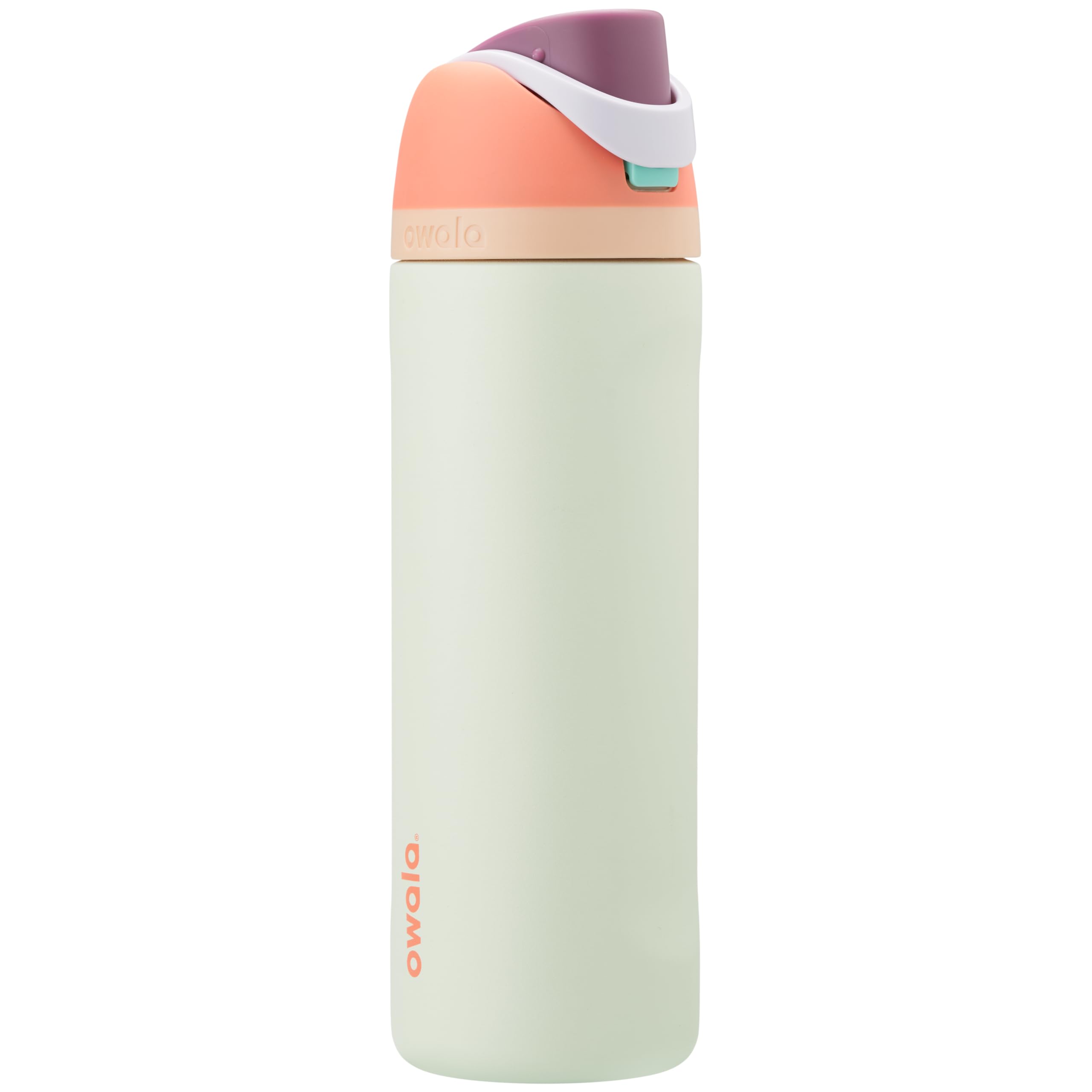 Owala FreeSip - Botella de agua aislada de acero inoxidable con popote para deportes, viajes y escuela, botella de agua deportiva sin BPA, 24 onzas, tropical