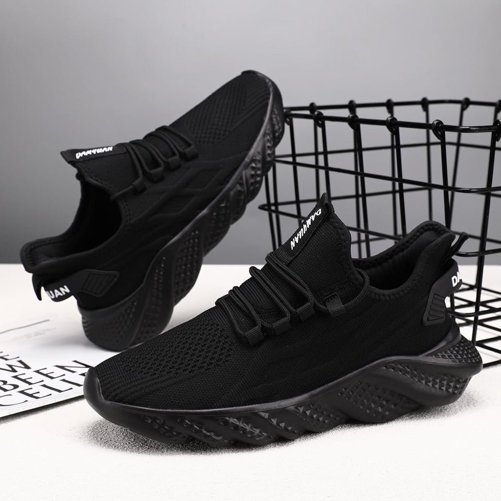Men's Walking Running Shoes Sneakers Athletic Non Slip On Sports Tennis Fitness Shoes Casual Workout Lightweight Breathable Trainers Gym Fashion Mesh Soft Comfortable Shoe