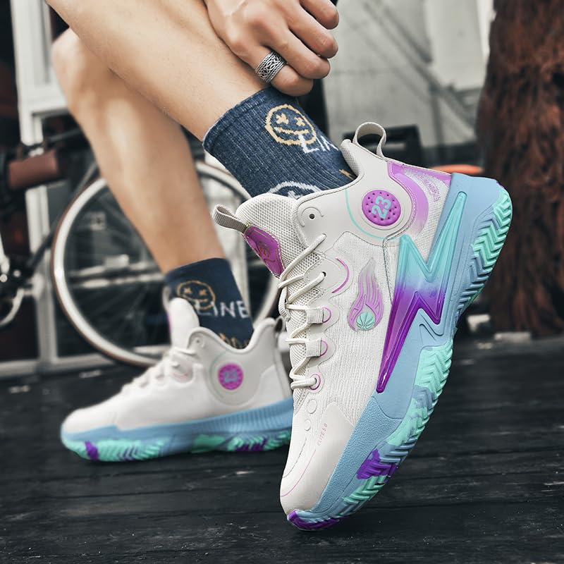 Zapatos de baloncesto para mujer y hombre, transpirables, cómodos, de voleibol, a la moda, antideslizantes, para deportes al aire libre para mujer y hombre