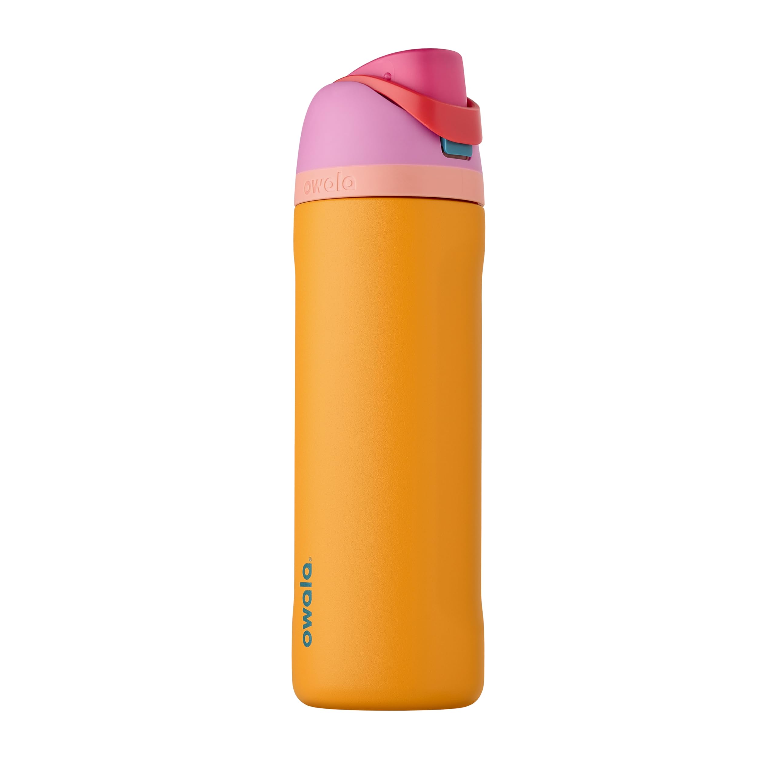 Owala FreeSip - Botella de agua aislada de acero inoxidable con popote para deportes, viajes y escuela, botella de agua deportiva sin BPA, 24 onzas, tropical