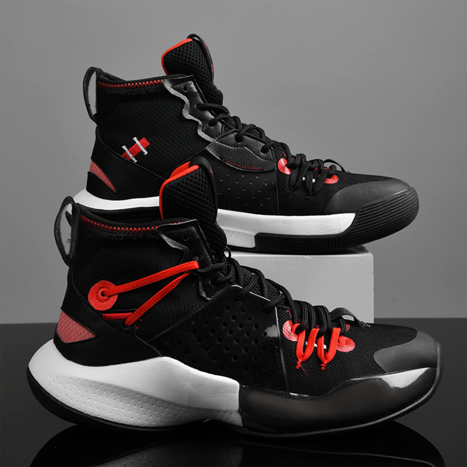 Zapatillas de baloncesto de caña alta para hombre, deportivas, de moda, antideslizantes, para correr y entrenamiento
