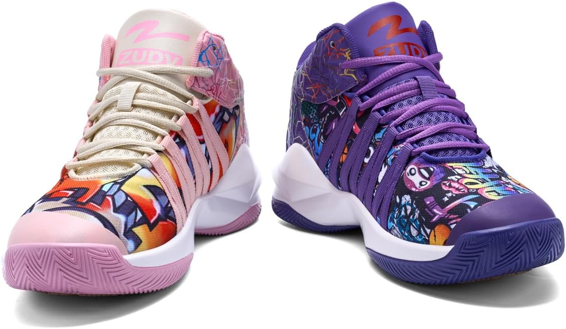 Zapatos de baloncesto para hombre y mujer, ultra ligeros, a la moda, antideslizantes, para Streetball Master, transpirables, para exteriores, zapatos acolchados para fitness