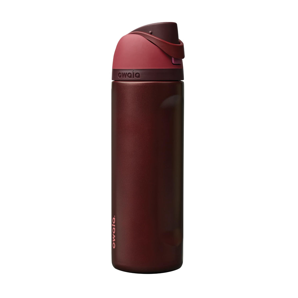 Owala FreeSip - Botella de agua aislada de acero inoxidable con popote para deportes, viajes y escuela, botella de agua deportiva sin BPA, 24 onzas, tropical