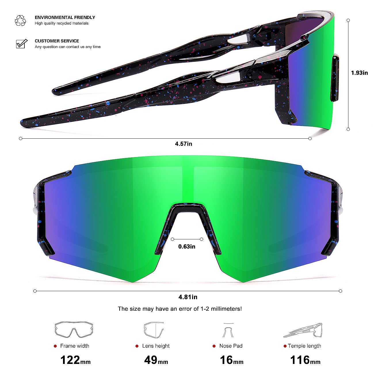 Kids Sunglasses Youth Baseball Sunglasses for Boys Girls Softball Sports Sun Glasses UV Protection