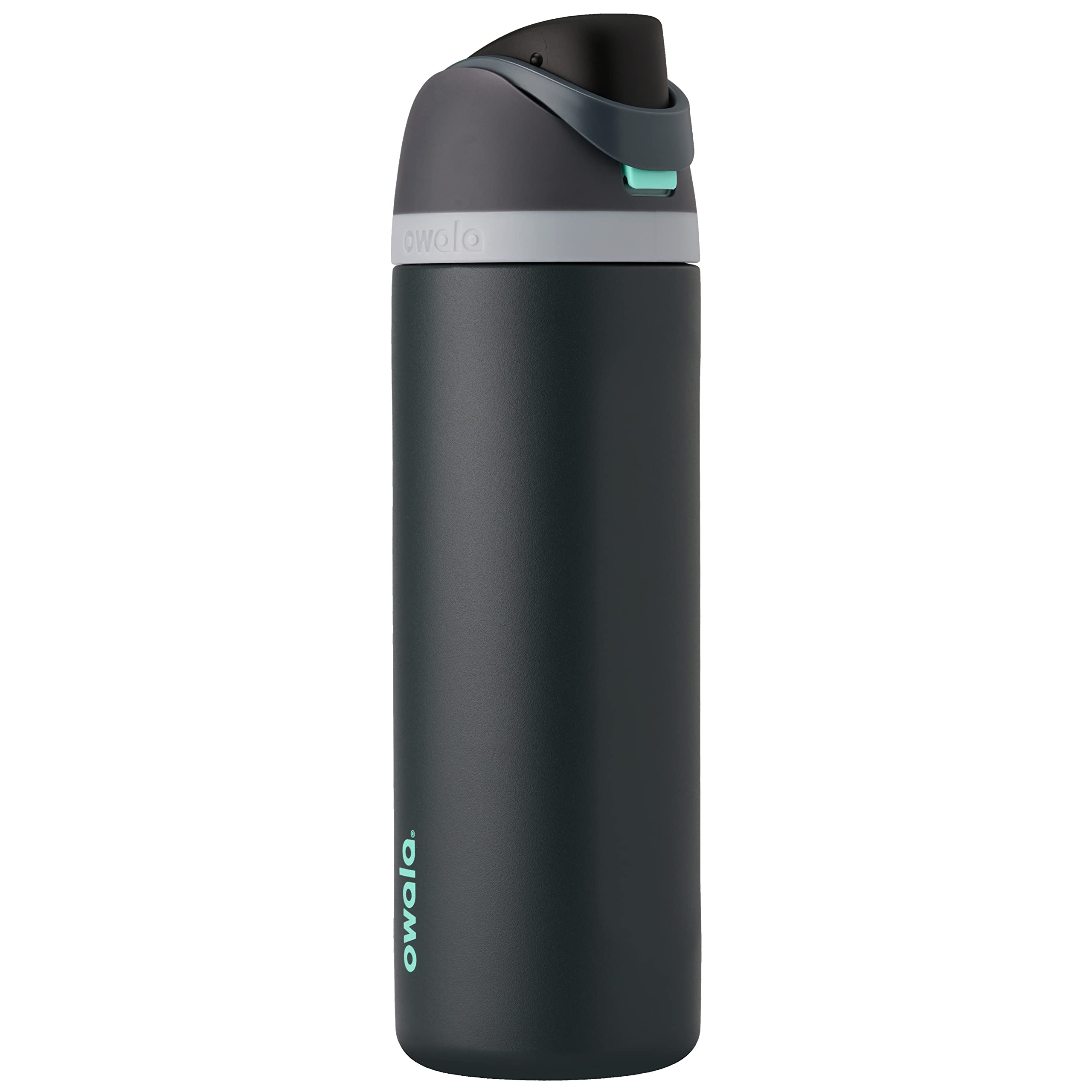 Owala FreeSip - Botella de agua aislada de acero inoxidable con popote para deportes, viajes y escuela, botella de agua deportiva sin BPA, 24 onzas, tropical