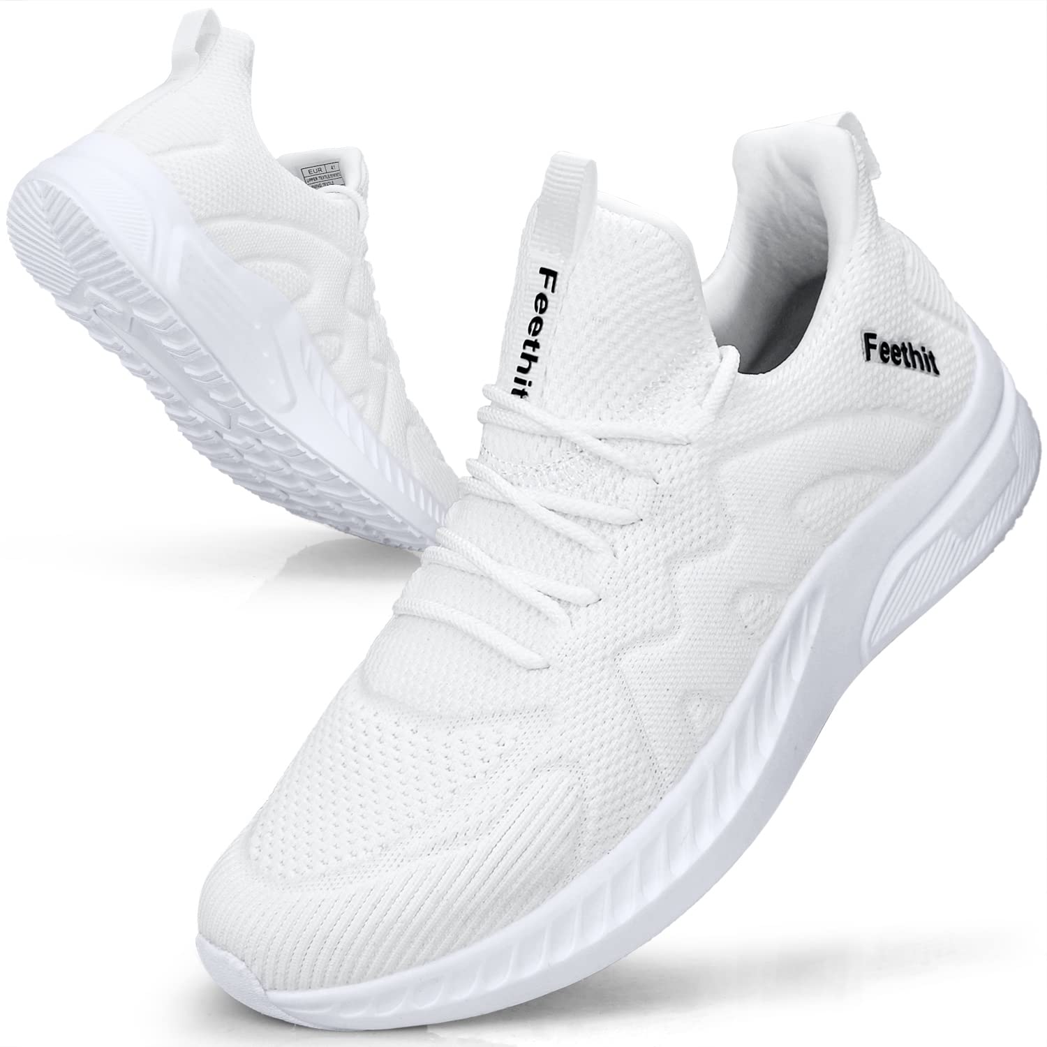 Feethit - Tenis para hombre antideslizantes, ligeros, transpirables, estilo slip-on, para caminar, correr y gimnasio