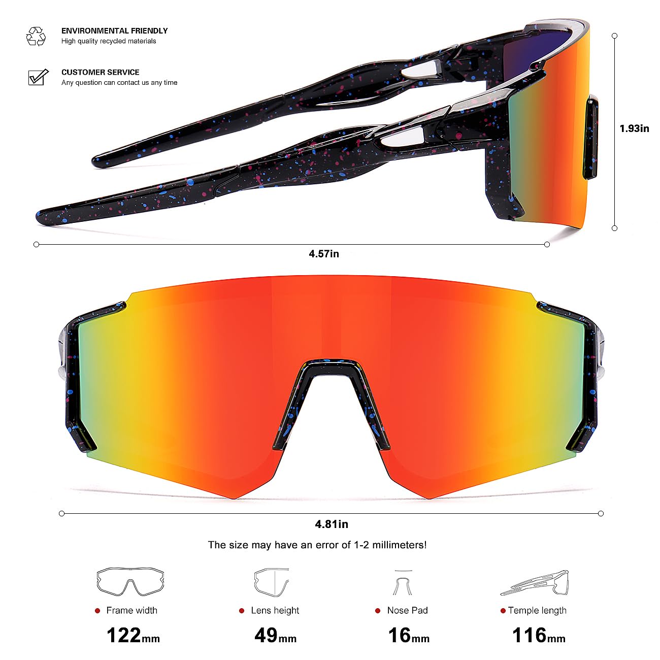 Kids Sunglasses Youth Baseball Sunglasses for Boys Girls Softball Sports Sun Glasses UV Protection