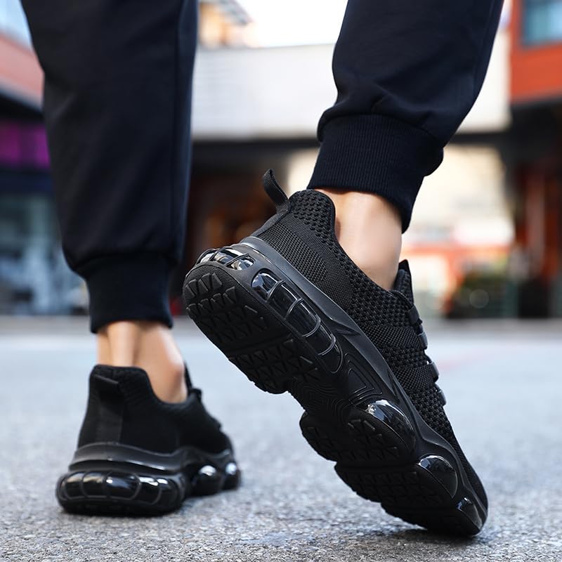 Men's Walking Running Shoes Sneakers Athletic Non Slip On Sports Tennis Fitness Shoes Casual Workout Lightweight Breathable Trainers Gym Fashion Mesh Soft Comfortable Shoe
