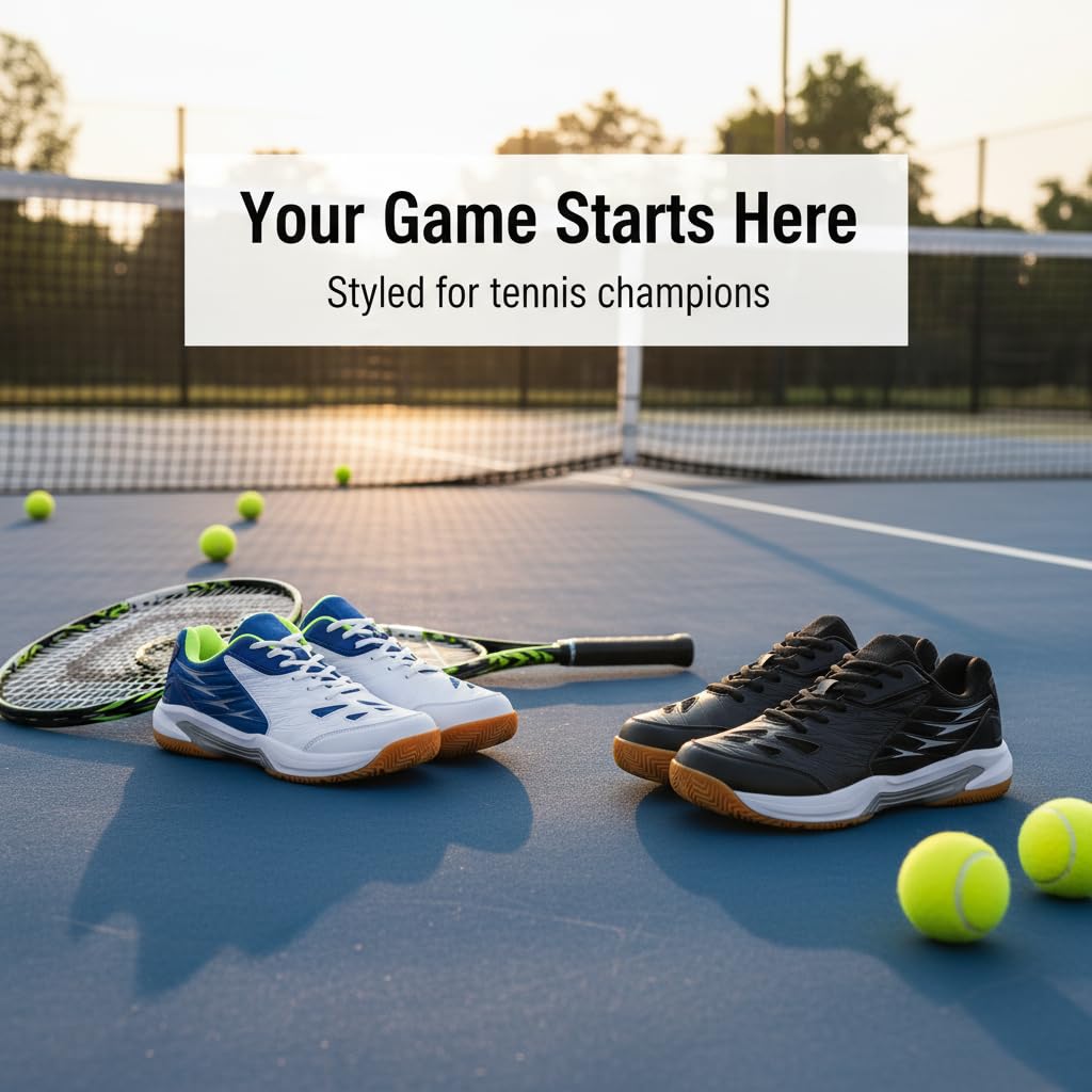 Zapatos de pickleball para hombre, tenis y raquetbol, antideslizantes, transpirables, acolchados