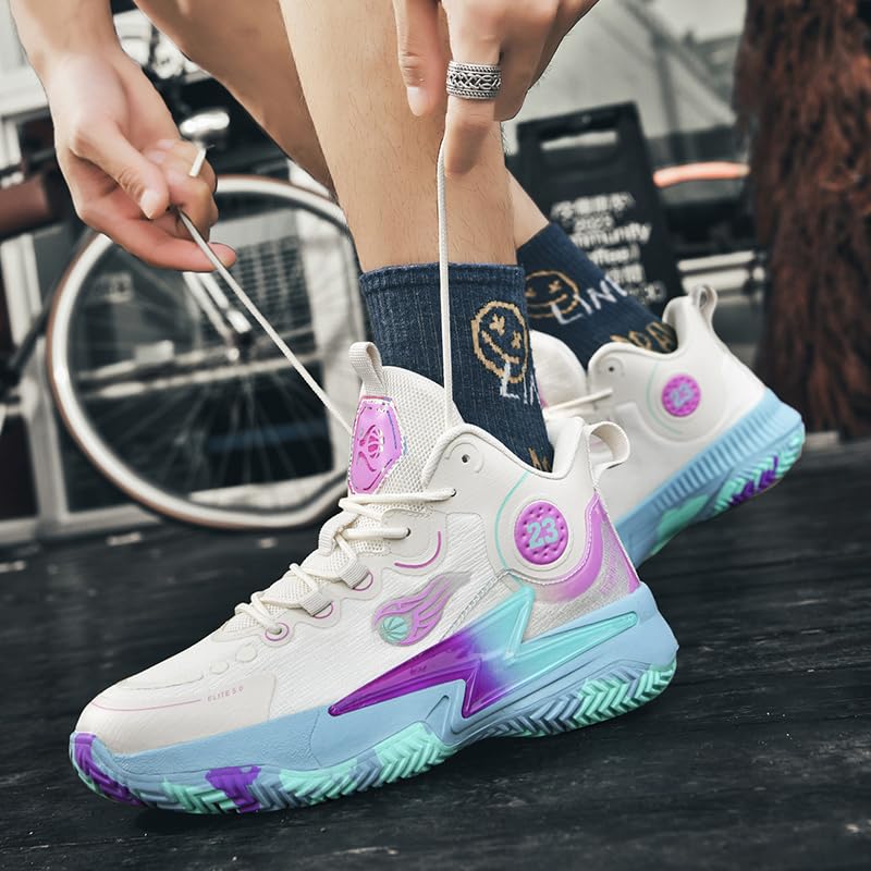 Zapatos de baloncesto para mujer y hombre, transpirables, cómodos, de voleibol, a la moda, antideslizantes, para deportes al aire libre para mujer y hombre