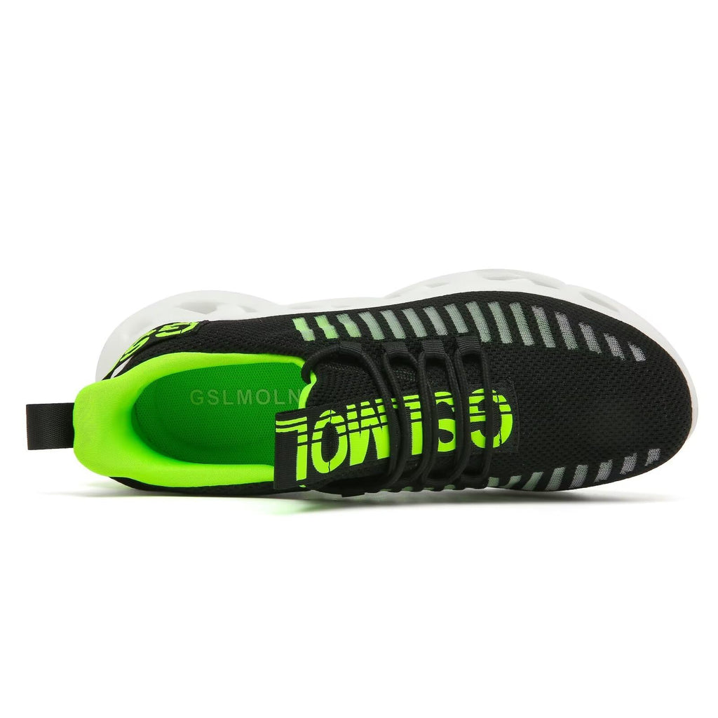 GSLMOLN Zapatos casuales para caminar para hombre, antideslizantes, transpirables, cómodos, para trabajo, gimnasio, correr, tenis, entrenamiento cruzado