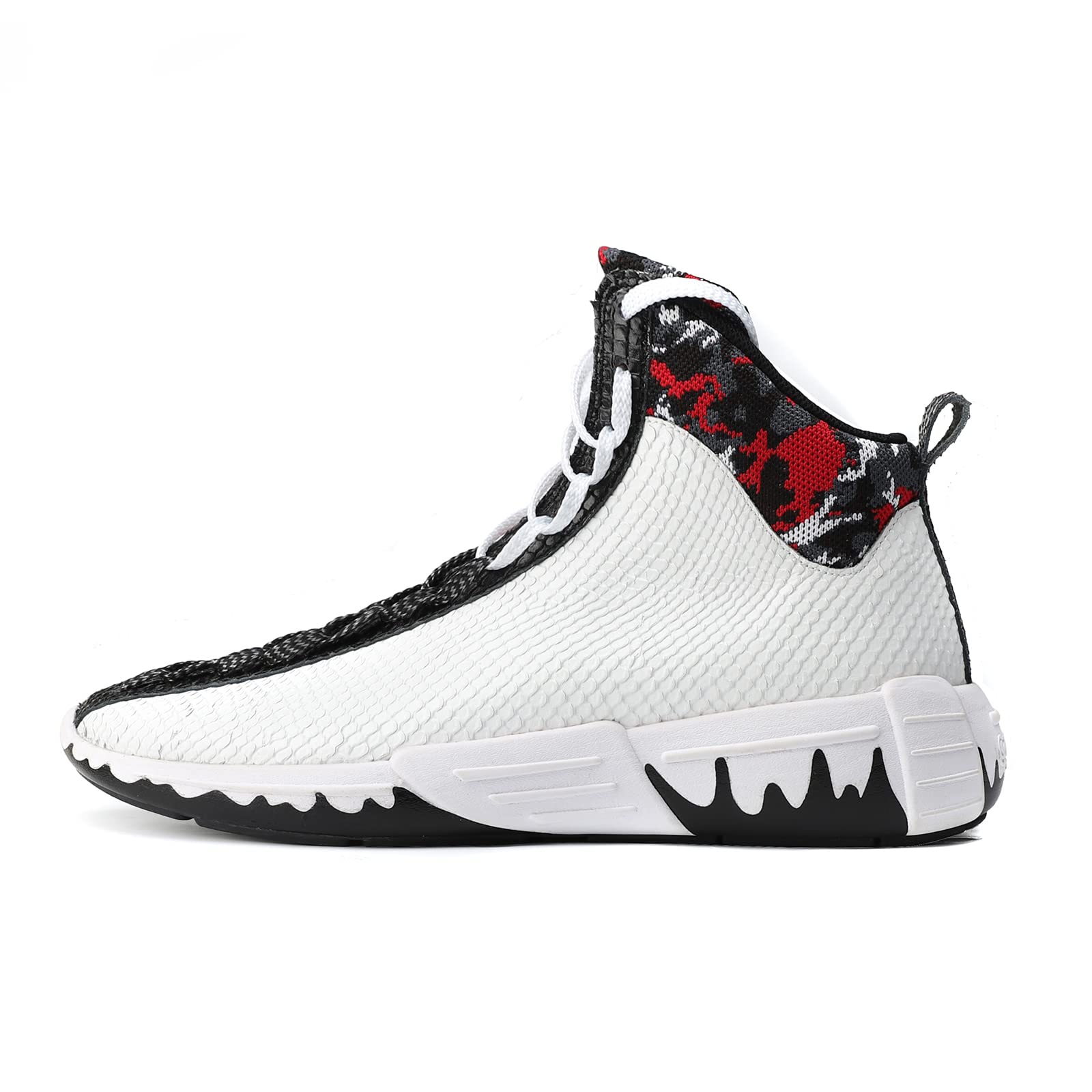 Zapatillas altas de baloncesto para hombre y mujer, con cordones únicos, ligeras, antideslizantes, para exteriores