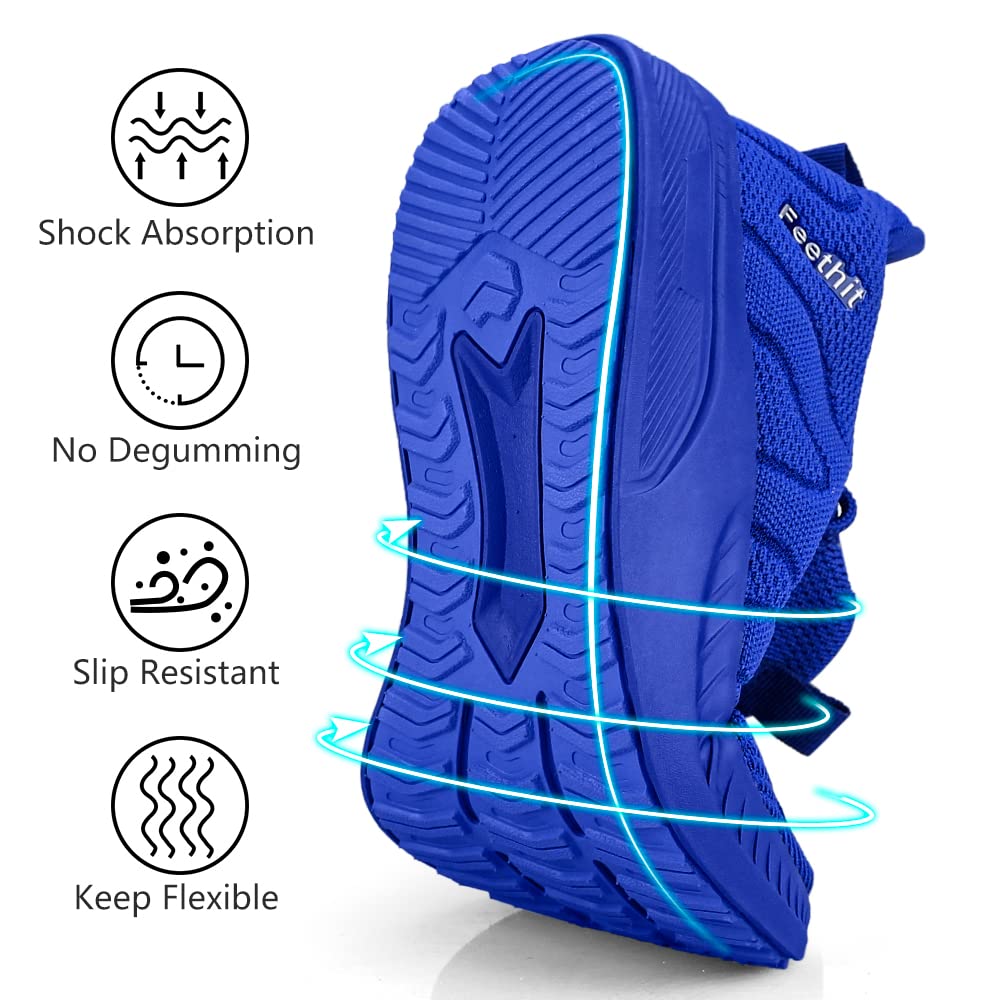 Feethit - Tenis para hombre antideslizantes, ligeros, transpirables, estilo slip-on, para caminar, correr y gimnasio