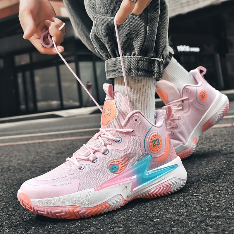 Zapatos de baloncesto para mujer y hombre, transpirables, cómodos, de voleibol, a la moda, antideslizantes, para deportes al aire libre para mujer y hombre