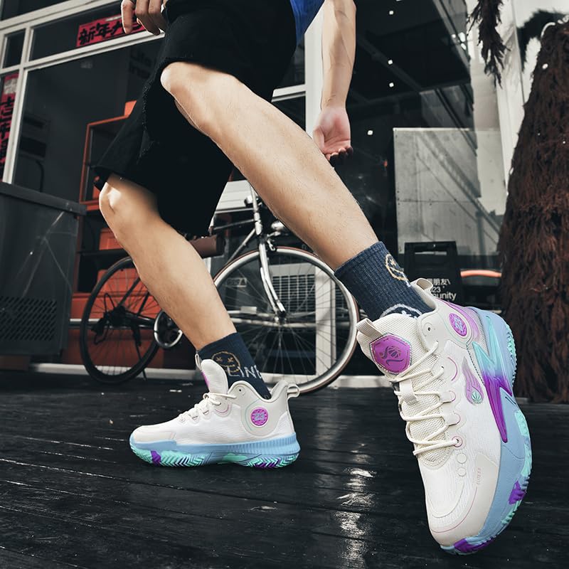 Zapatos de baloncesto para mujer y hombre, transpirables, cómodos, de voleibol, a la moda, antideslizantes, para deportes al aire libre para mujer y hombre