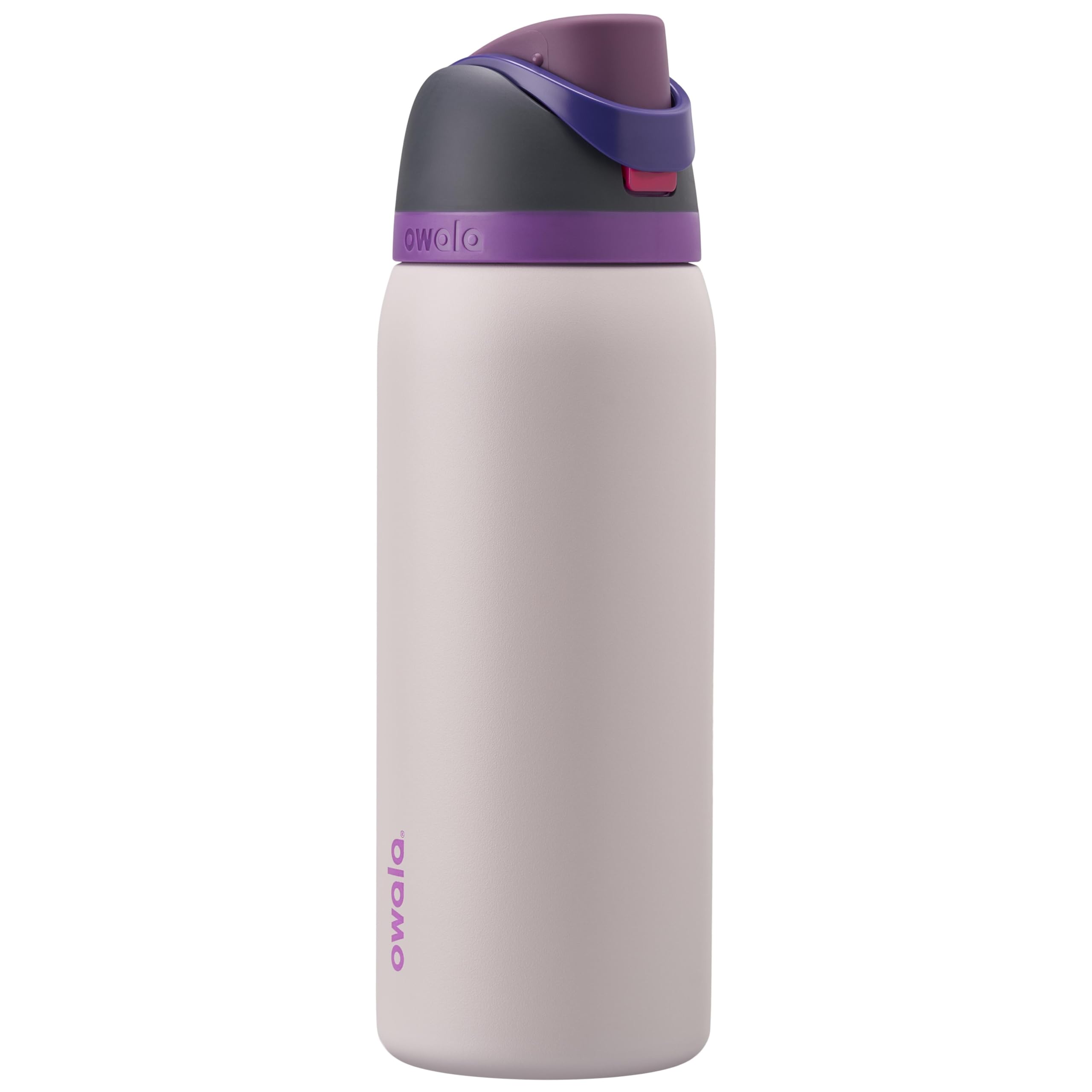 Owala FreeSip - Botella de agua aislada de acero inoxidable con popote para deportes, viajes y escuela, botella de agua deportiva sin BPA, 24 onzas, tropical