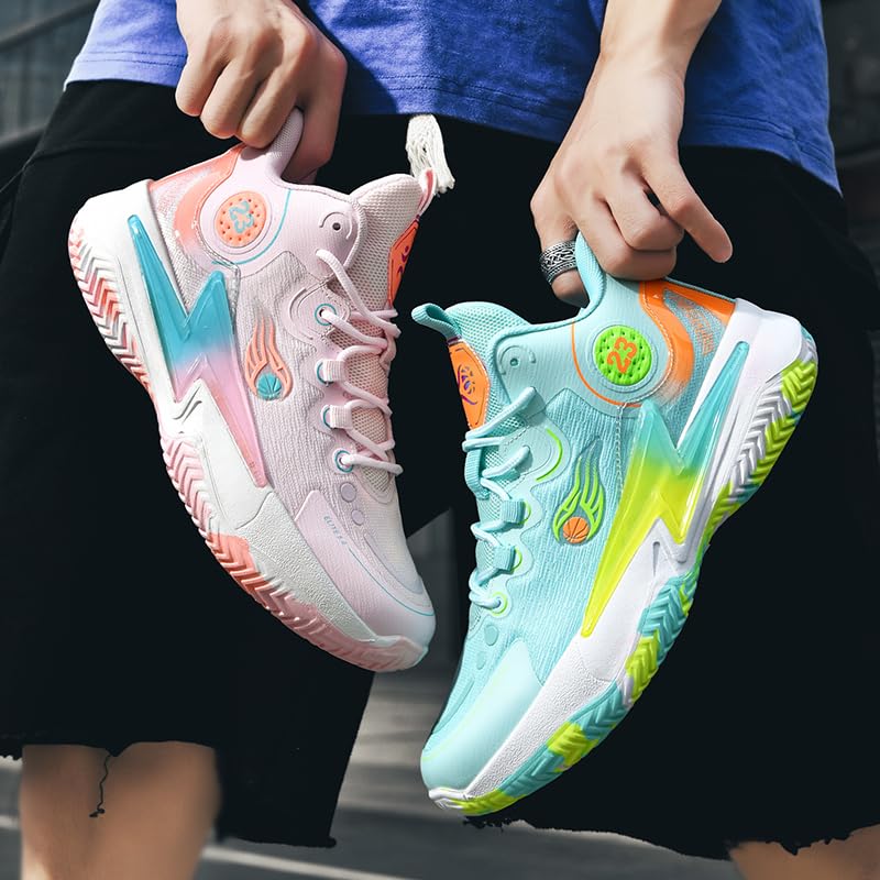 Zapatos de baloncesto para mujer y hombre, transpirables, cómodos, de voleibol, a la moda, antideslizantes, para deportes al aire libre para mujer y hombre