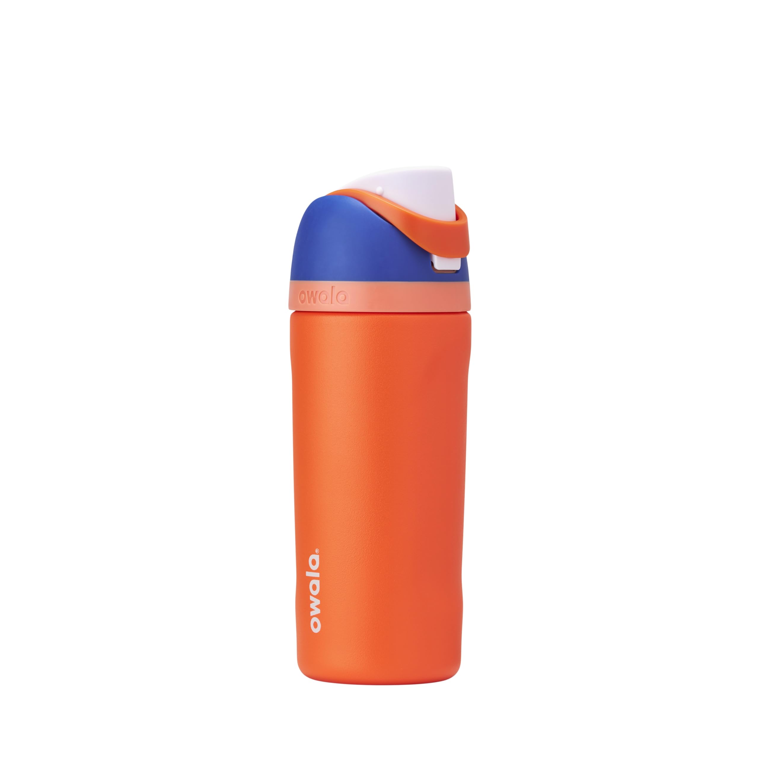 Owala FreeSip - Botella de agua aislada de acero inoxidable con popote para deportes, viajes y escuela, botella de agua deportiva sin BPA, 24 onzas, tropical