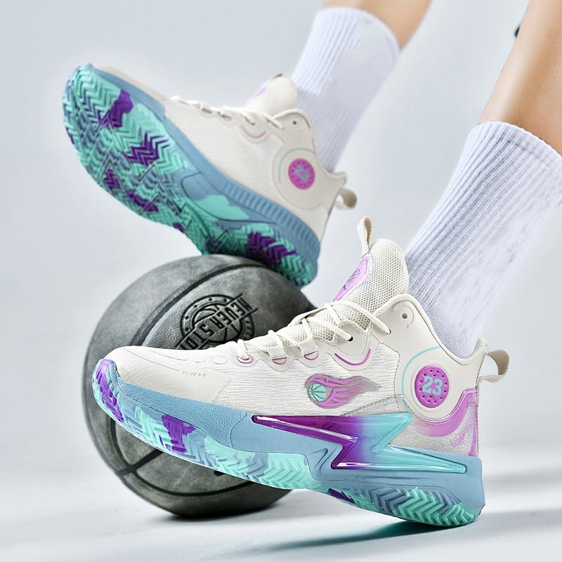 Zapatos de baloncesto para mujer y hombre, transpirables, cómodos, de voleibol, a la moda, antideslizantes, para deportes al aire libre para mujer y hombre