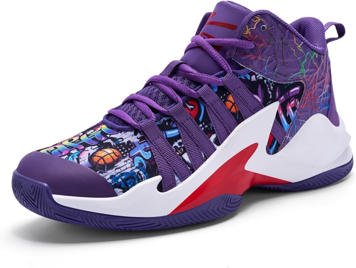 Zapatos de baloncesto para hombre y mujer, ultra ligeros, a la moda, antideslizantes, para Streetball Master, transpirables, para exteriores, zapatos acolchados para fitness