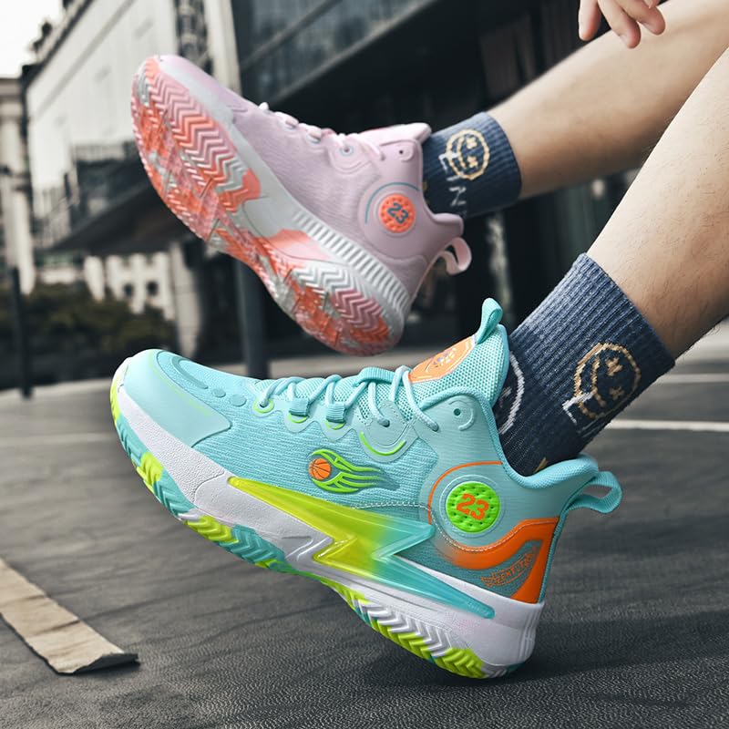 Zapatos de baloncesto para mujer y hombre, transpirables, cómodos, de voleibol, a la moda, antideslizantes, para deportes al aire libre para mujer y hombre
