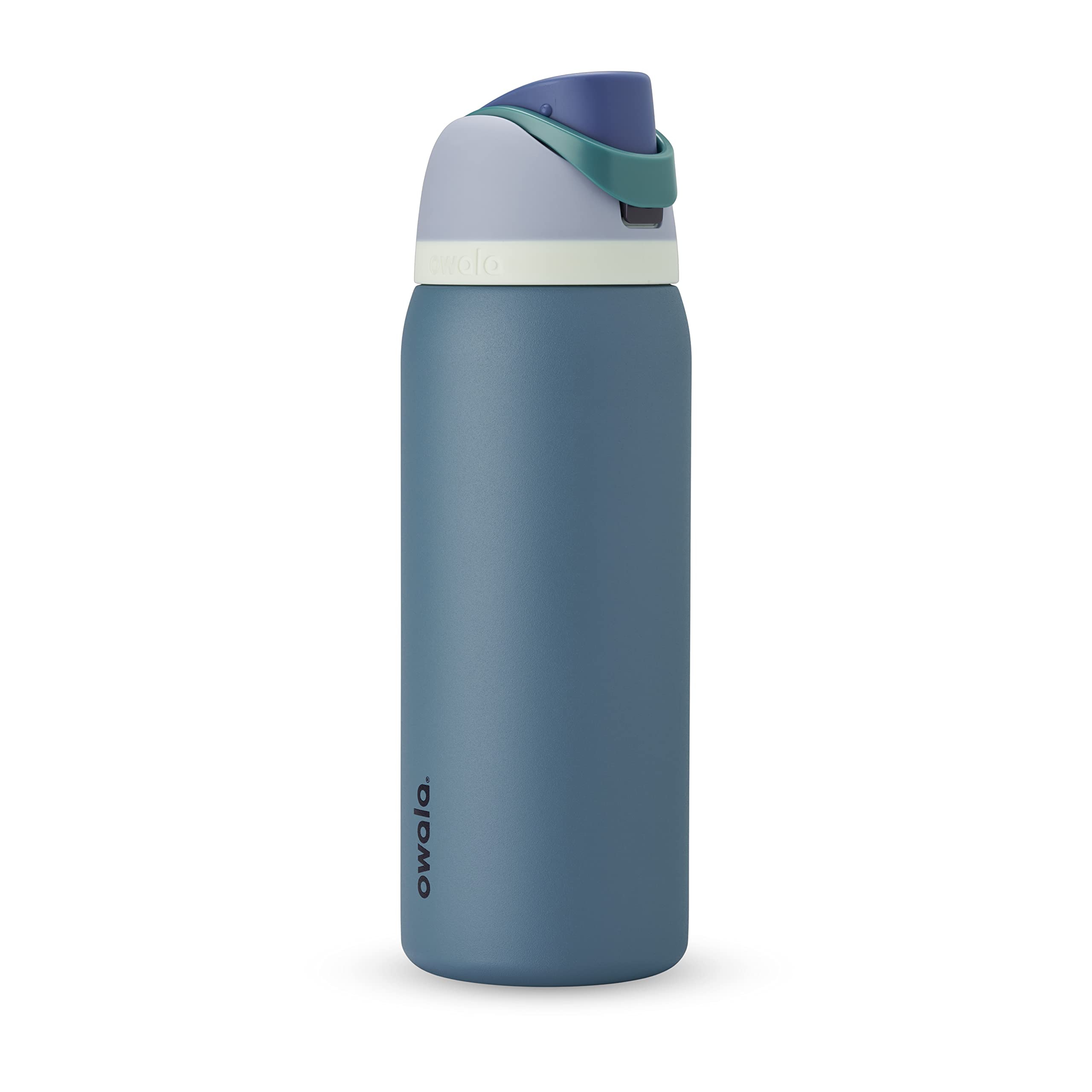Owala FreeSip - Botella de agua aislada de acero inoxidable con popote para deportes, viajes y escuela, botella de agua deportiva sin BPA, 24 onzas, tropical