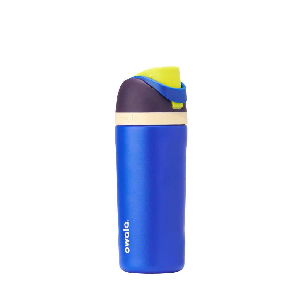 Owala FreeSip - Botella de agua aislada de acero inoxidable con popote para deportes, viajes y escuela, botella de agua deportiva sin BPA, 24 onzas, tropical