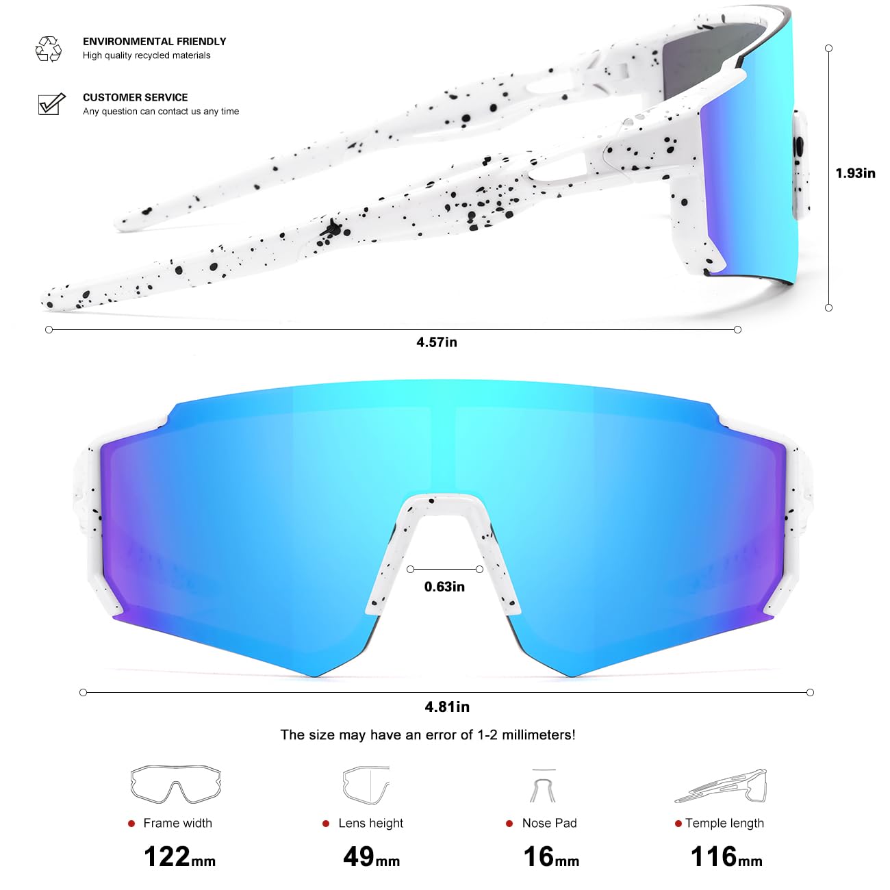 Kids Sunglasses Youth Baseball Sunglasses for Boys Girls Softball Sports Sun Glasses UV Protection
