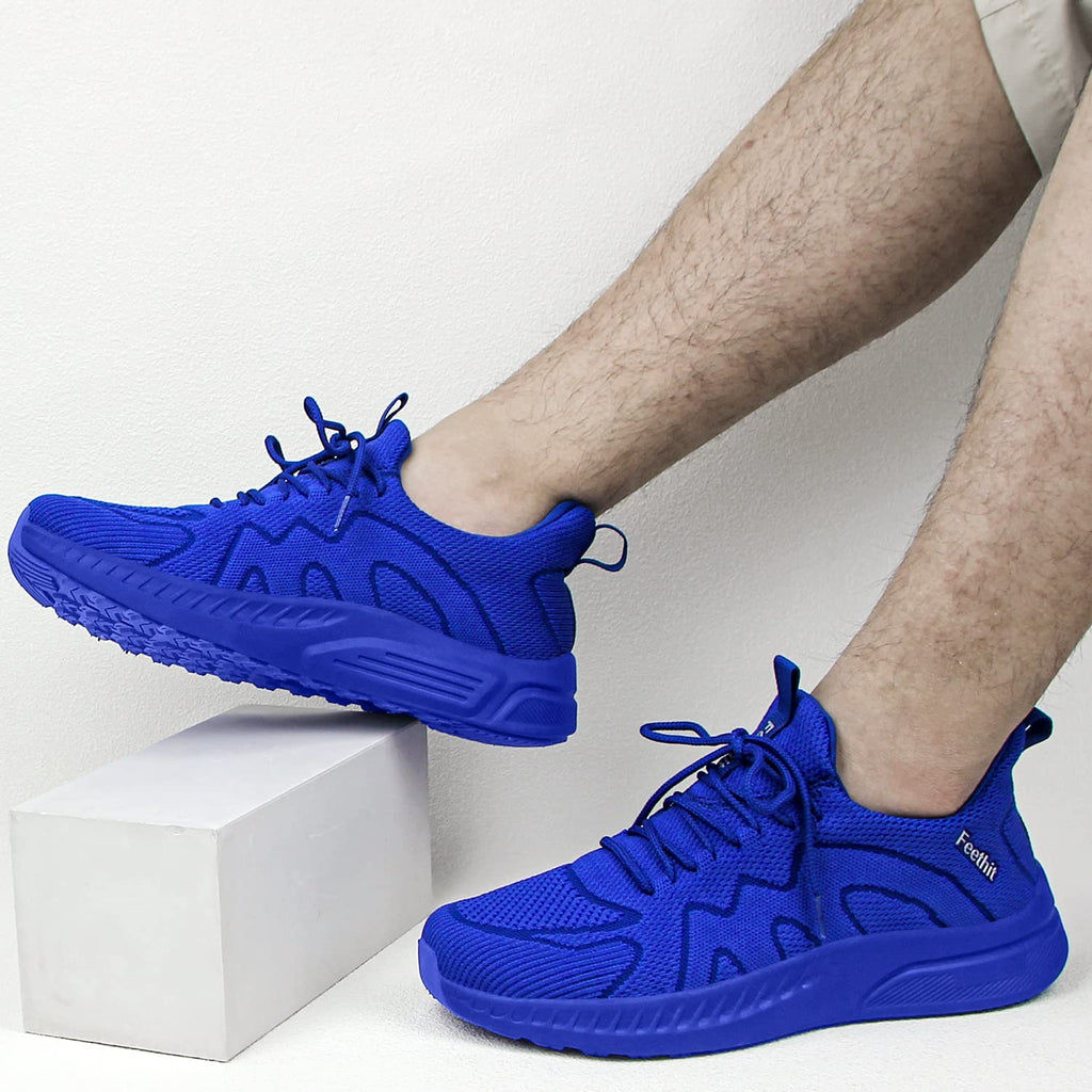 Feethit - Tenis para hombre antideslizantes, ligeros, transpirables, estilo slip-on, para caminar, correr y gimnasio